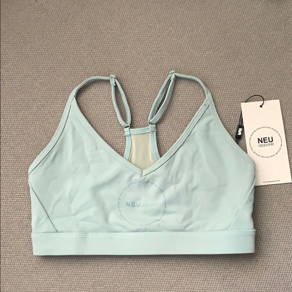 Blue sports bra